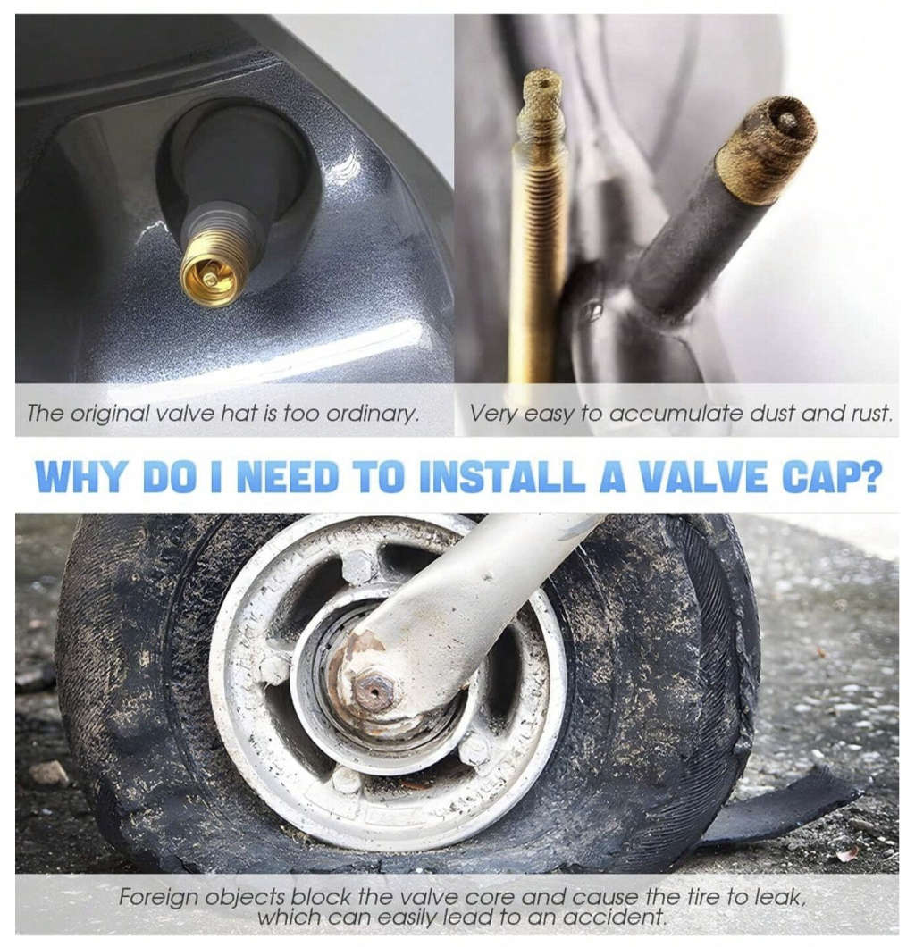 Star Orange Glow-in-the-Dark Tyre Valve Cap