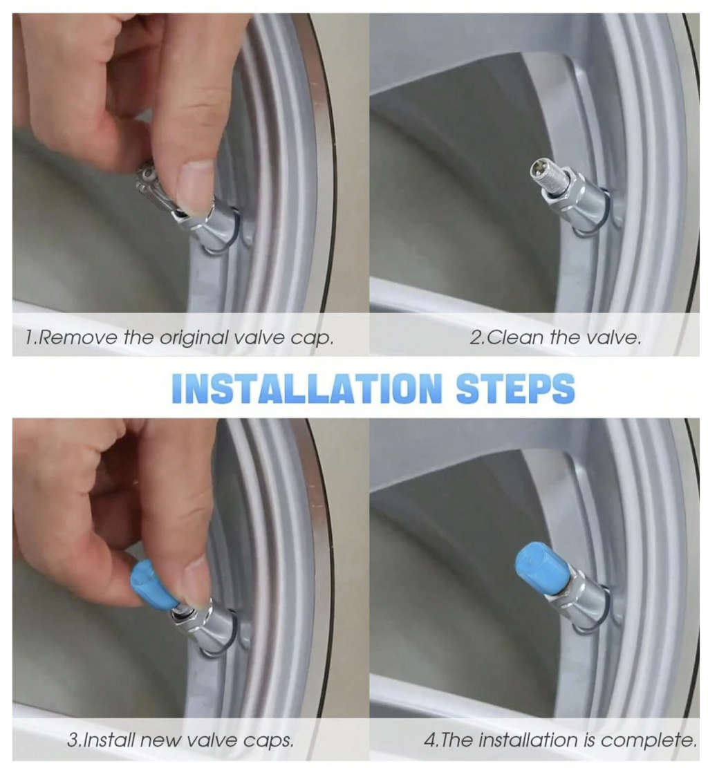 Sun Red Glow-in-the-Dark Tyre Valve Cap