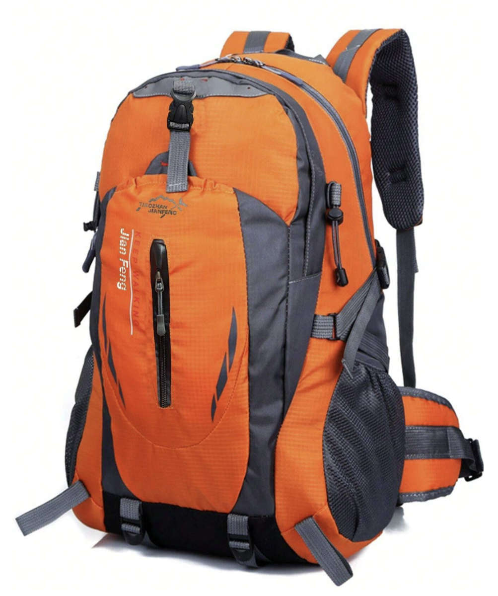 40L Unisex Water Resistant Travel / Hiking Backpack (Orange)