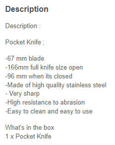 Traveler Pocket Knife