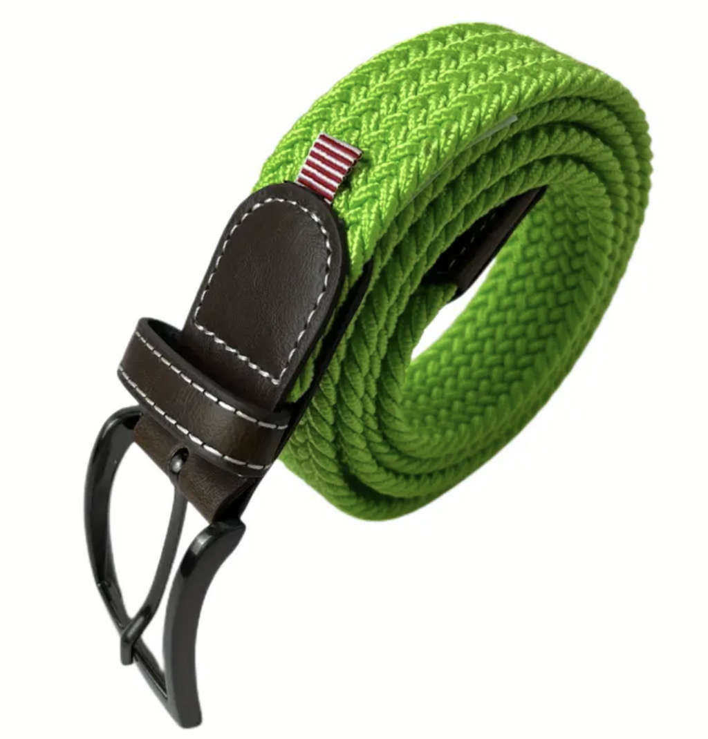 ***GOLF*** Electric Green Canvas Belt