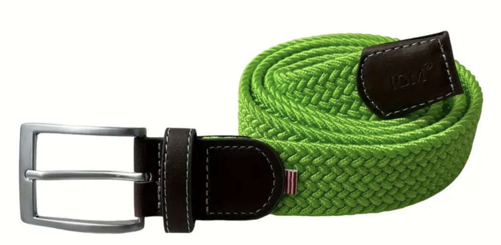 ***GOLF*** Electric Green Canvas Belt
