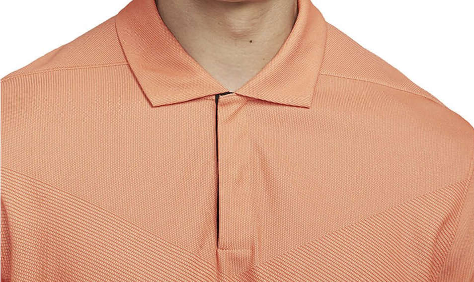 ***GOLF*** TIGER WOODS Collection Nike Mens Dri-Fit ADV Golf Polo - Crimson Bliss /Turf Orange/Black