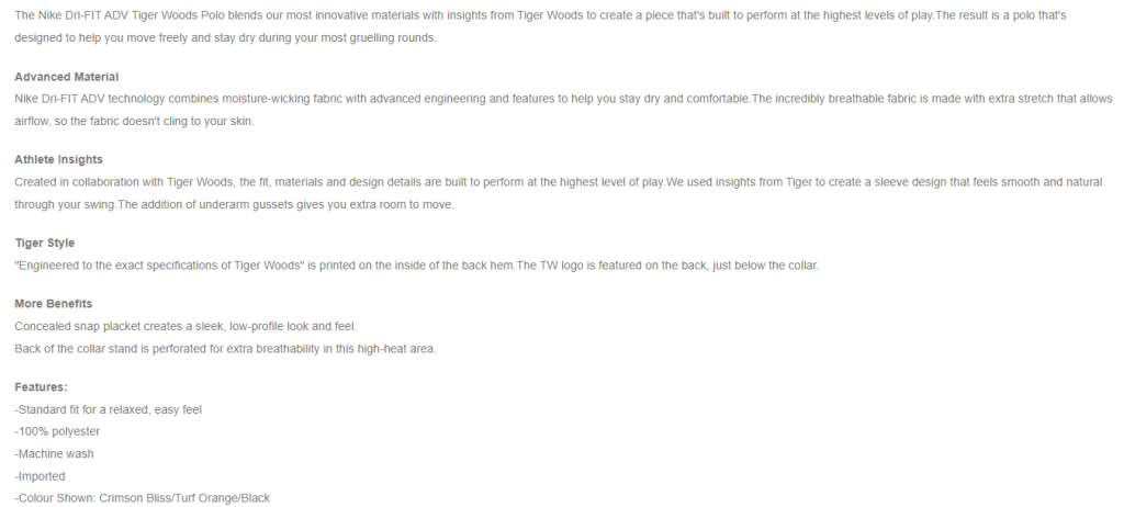 ***GOLF*** TIGER WOODS Collection Nike Mens Dri-Fit ADV Golf Polo - Crimson Bliss /Turf Orange/Black