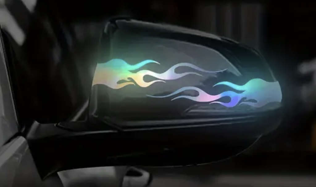 Flame Reflective Stickers 2pcs