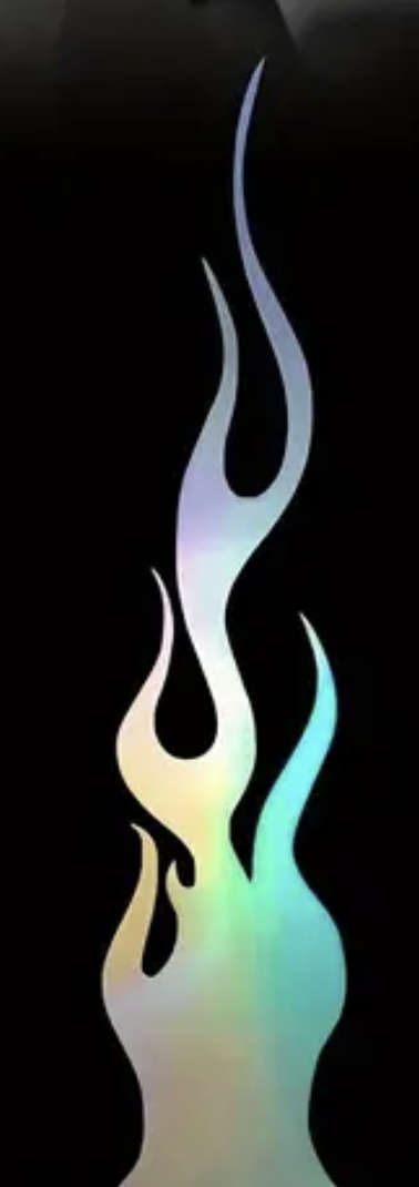 Flame Reflective Stickers 2pcs