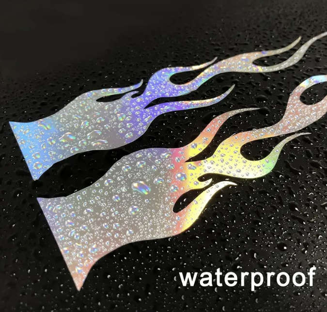 Flame Reflective Stickers 2pcs