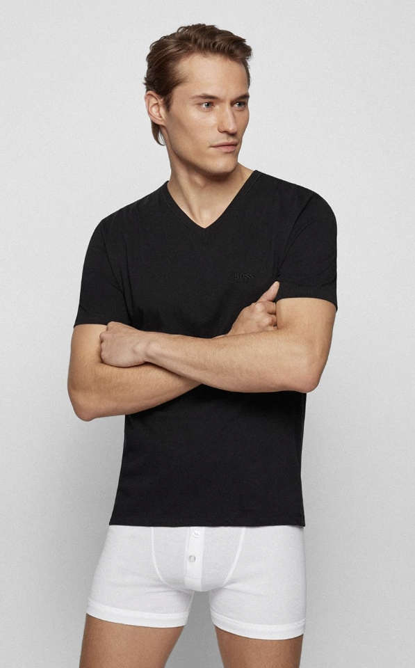 HUGO BOSS v-Kneck T-Shirt Black ***100000000% Original & New*** BOUGHT IN GERMANY