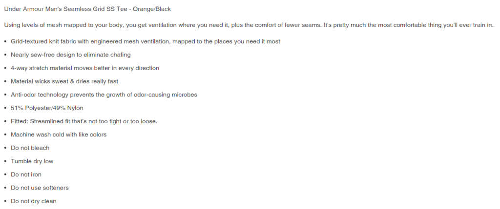 Under Armour Seamless Fitted T-Shirt (Orange)