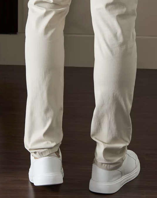 MAX DUBAI Skinny Fit Chinos (Cream/Oatmeal)