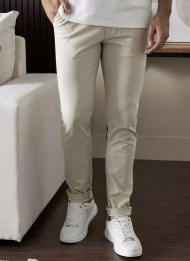 MAX DUBAI Skinny Fit Chinos (Cream/Oatmeal)