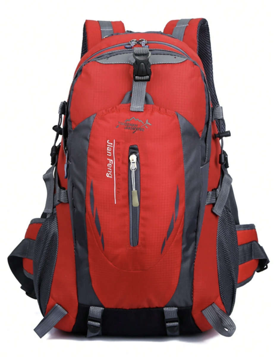40L Unisex Water Resistant Travel / Hiking Backpack (Red)