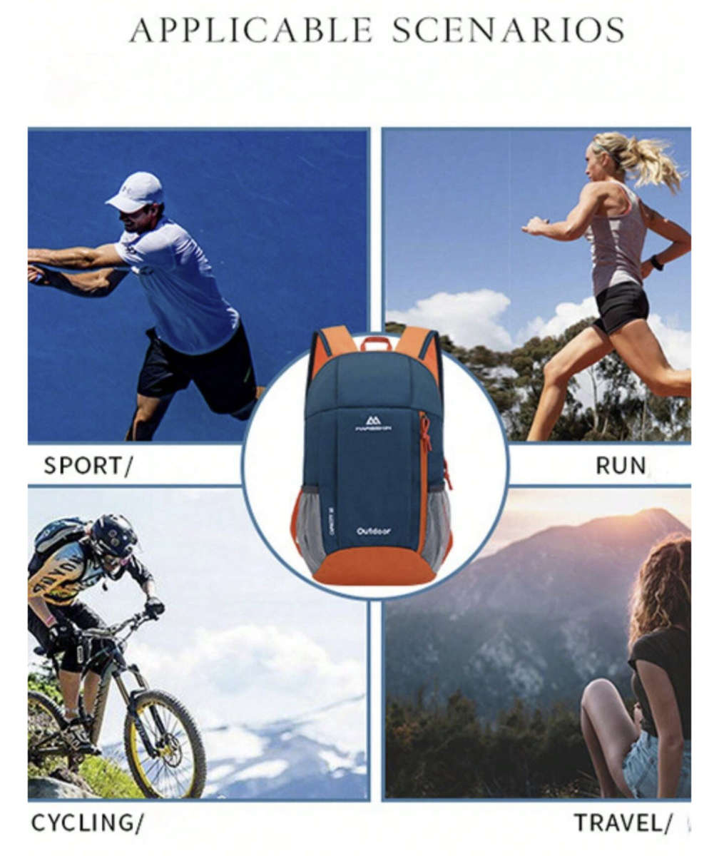 Multifunction Unisex Waterproof Backpack (Teal / Orange)