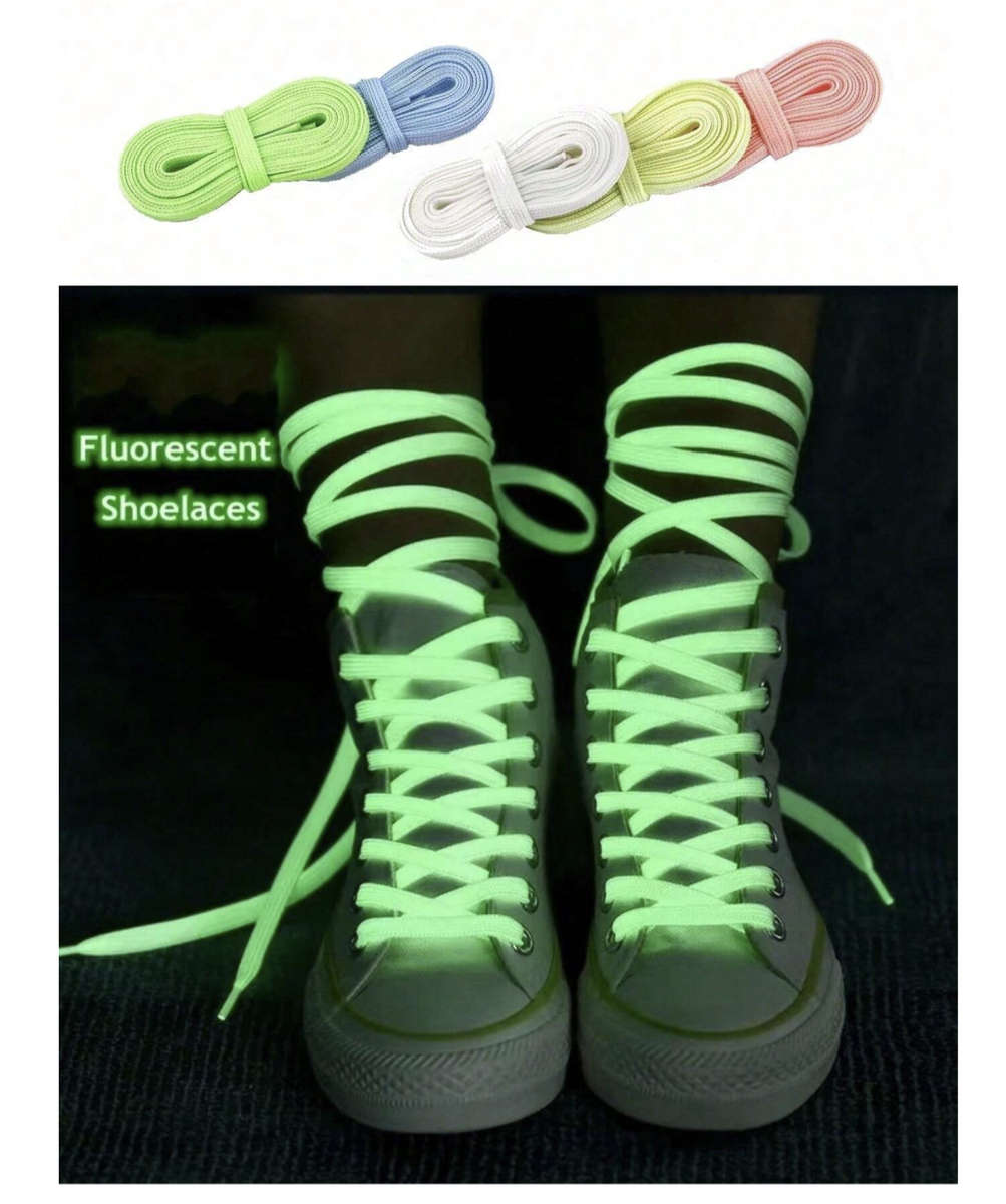 White Glow-in-the-Dark Shoe Laces