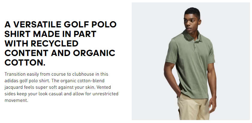 Adidas Adicross Natural Green Polo Shirt