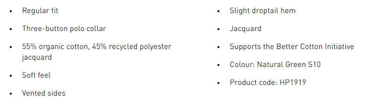 Adidas Adicross Natural Green Polo Shirt