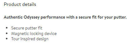 ***GOLF*** Odyssey Mallet Putter Cover