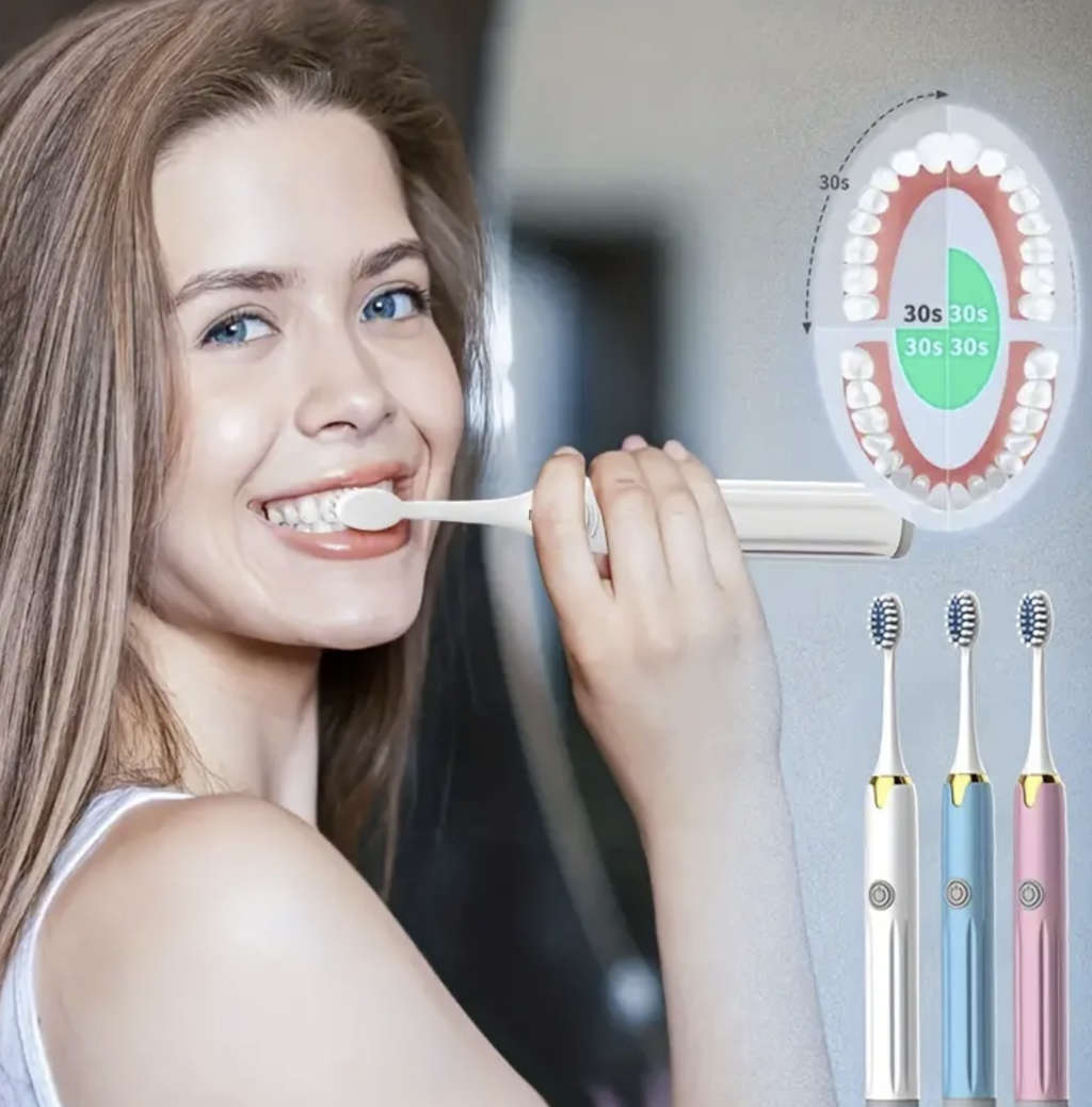 Couples Electric Toothbrush with 12 Brush Heads