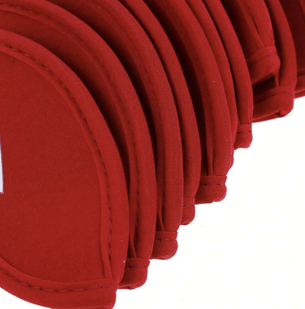 10pcs Golf Club Iron Head Covers (Red)