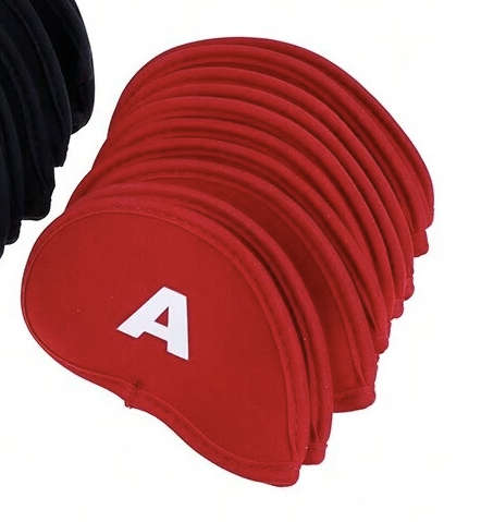 10pcs Golf Club Iron Head Covers (Red)