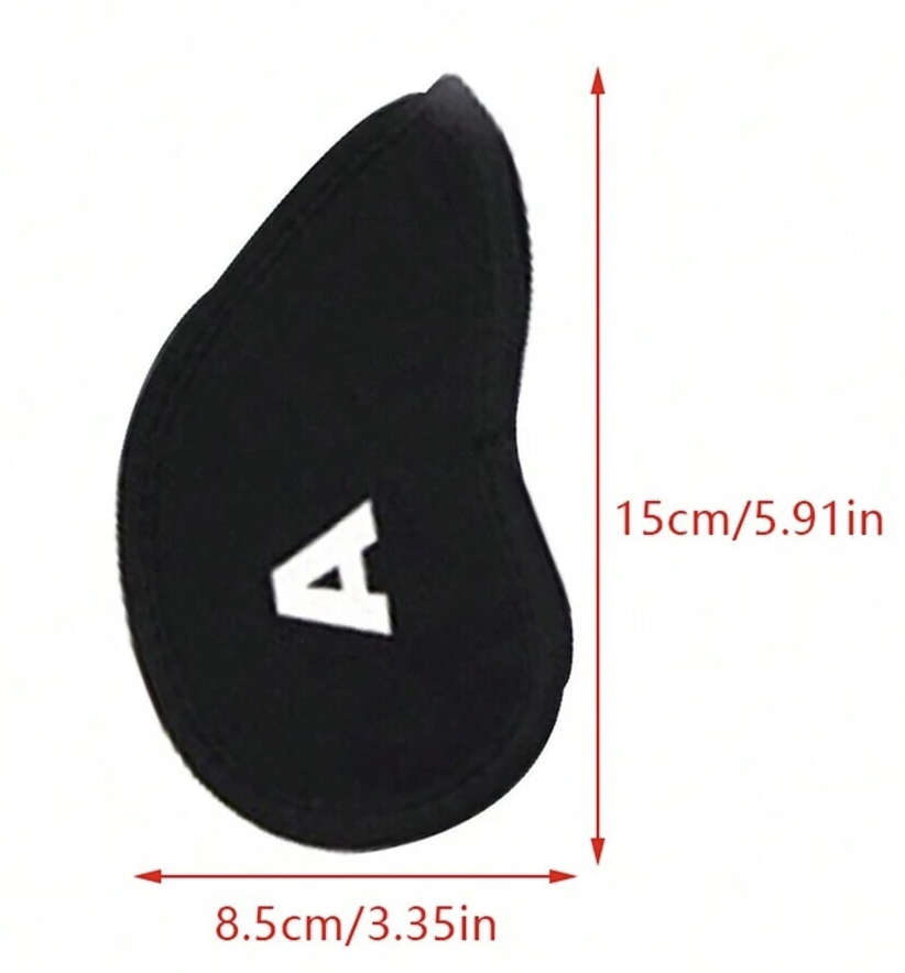 10pcs Golf Club Iron Head Covers (Red)