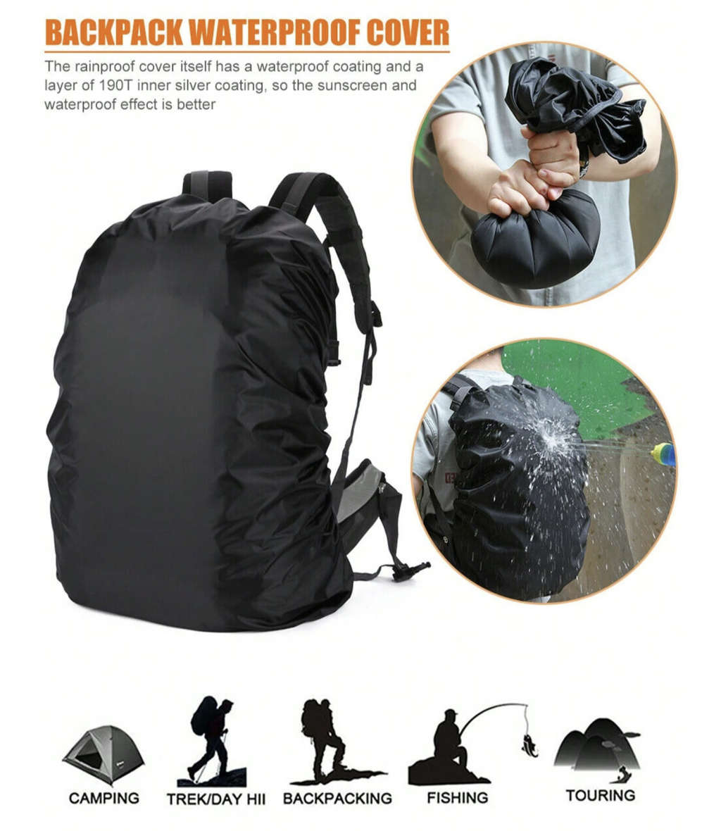 60L Nylon Waterproof Backpack Cover