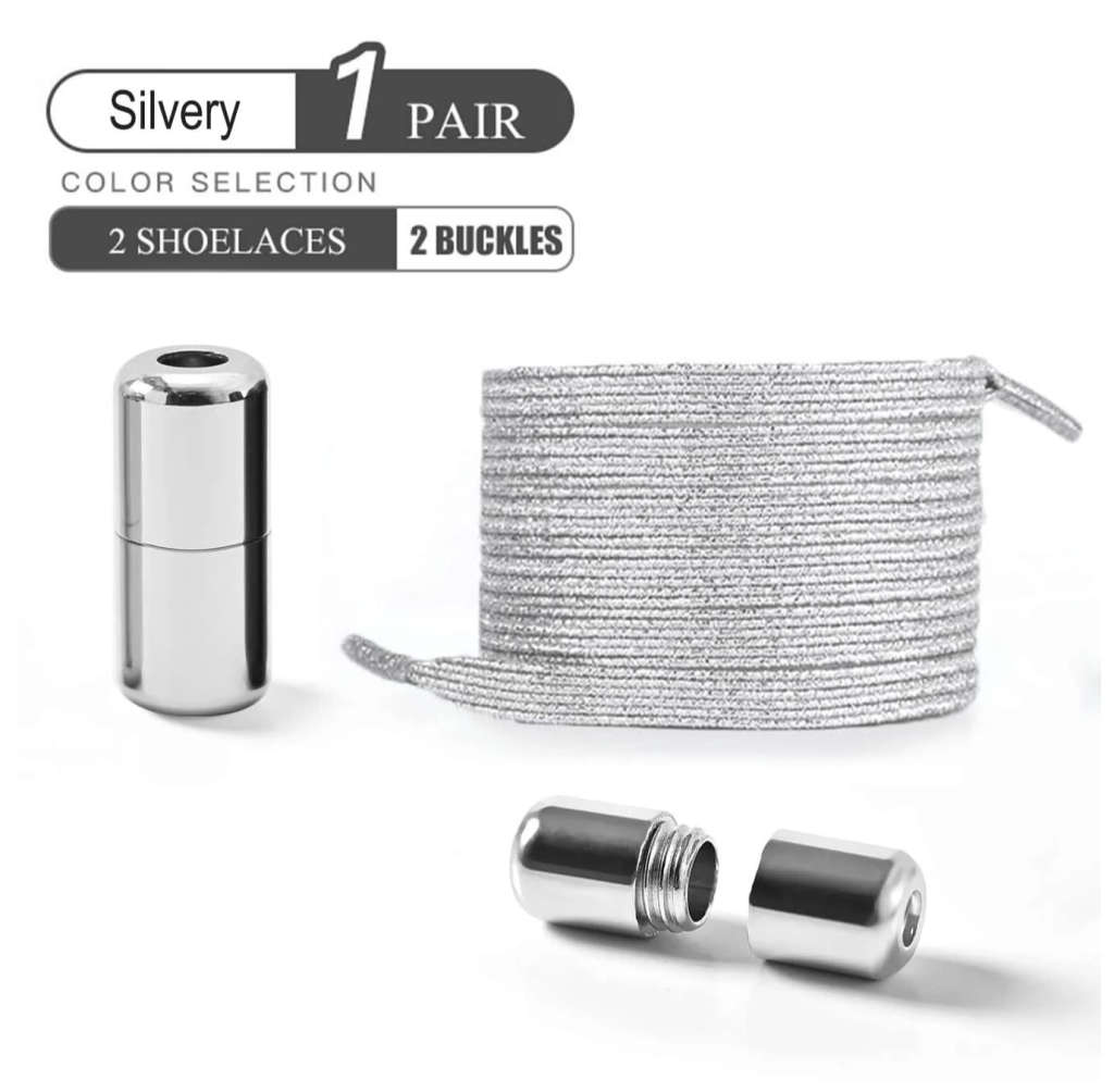 No Tie Shoelace (Silver)