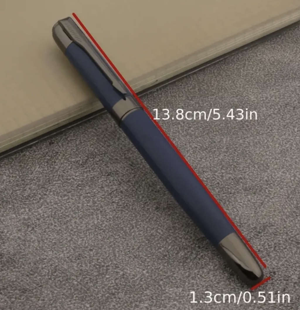 Metal Frosted Blue Fountain Pen