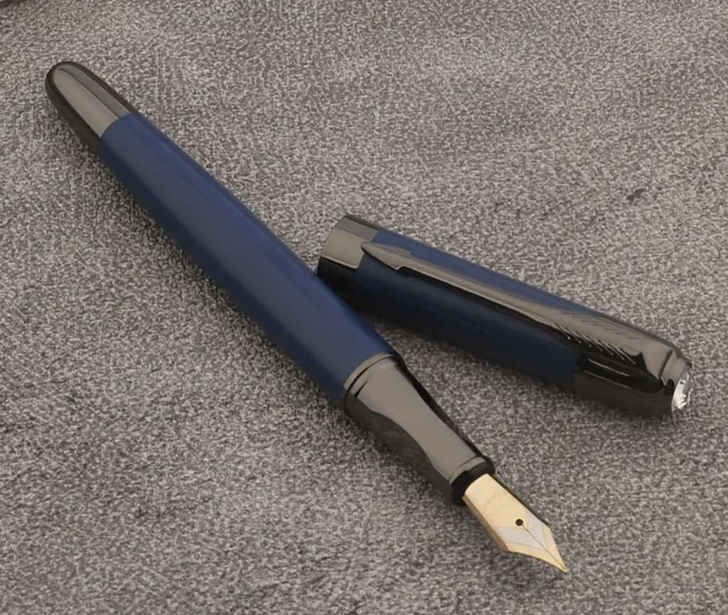Metal Frosted Blue Fountain Pen