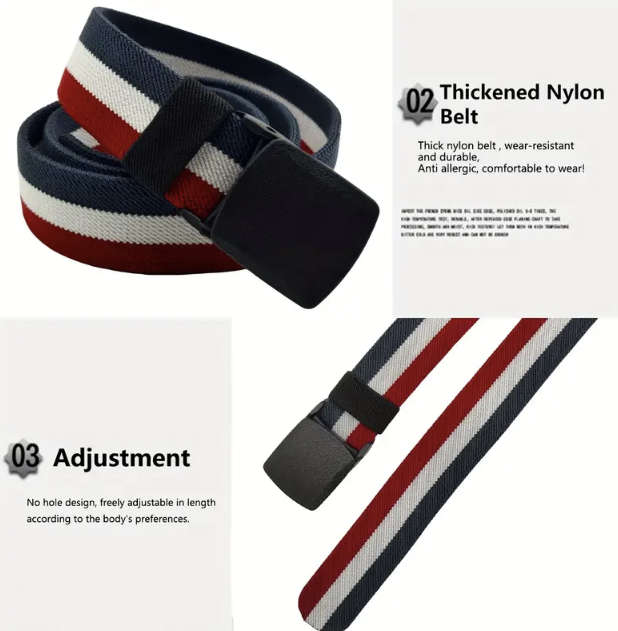 ***GOLF*** Canvas 3 tone Belt 130cm