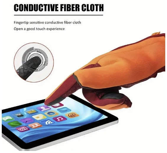 Waterproof Touchscreen Gloves (Black) Size - Small