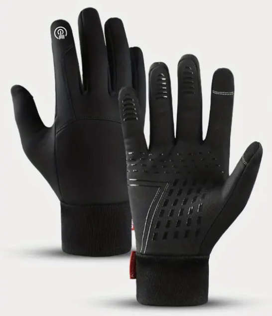 Windproof Touch Screen Wear-resistant Shock-absorbing Gloves (Black)
