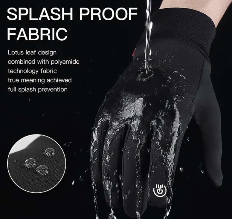 Windproof Touch Screen Wear-resistant Shock-absorbing Gloves (Black)