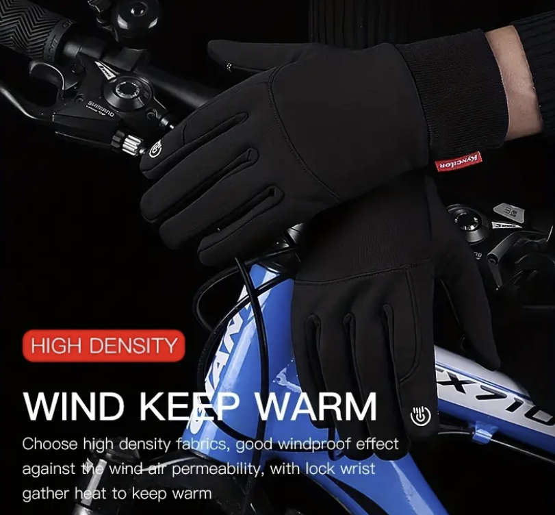 Windproof Touch Screen Wear-resistant Shock-absorbing Gloves (Black)