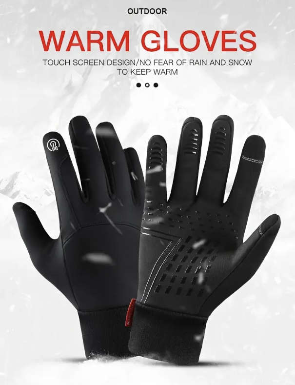Windproof Touch Screen Wear-resistant Shock-absorbing Gloves (Black)
