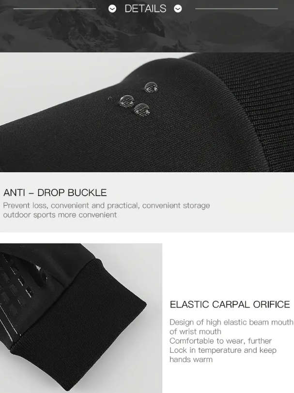 Windproof Touch Screen Wear-resistant Shock-absorbing Gloves (Black)