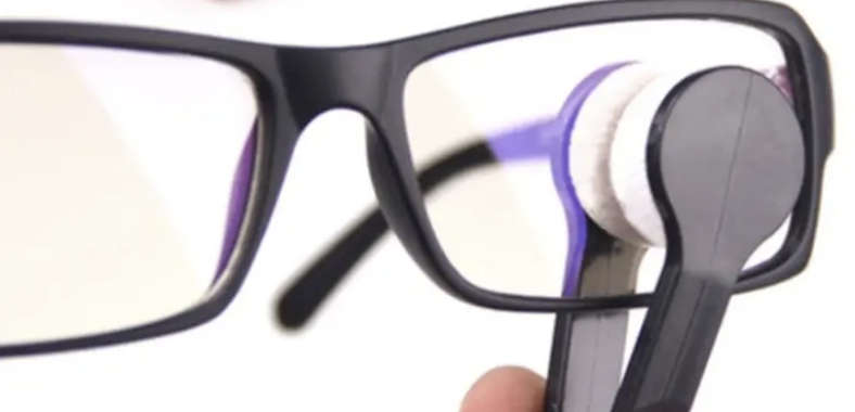 Two-side Glasses Brush Microfiber Cleaner (RED)