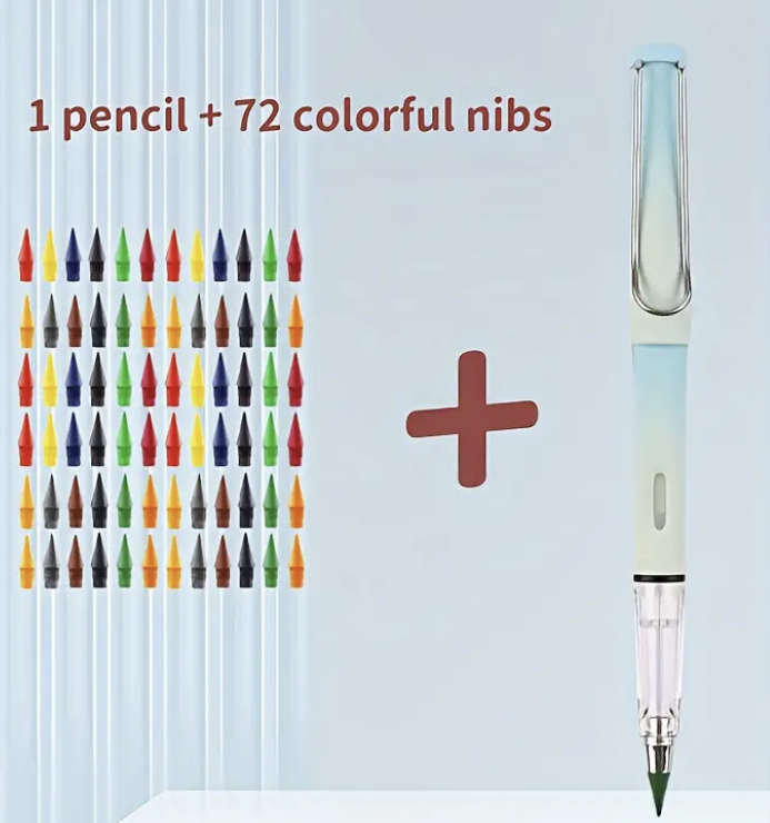 73-Piece Metallic Eternity Pencil Set (Light Blue)