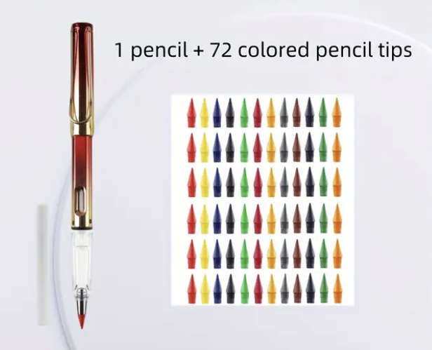 73-Piece Metallic Eternity Pencil Set (Metallic Red)