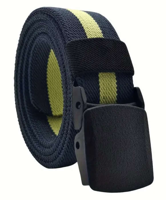 ***GOLF*** Striped Canvas Trendy Belt 130cm