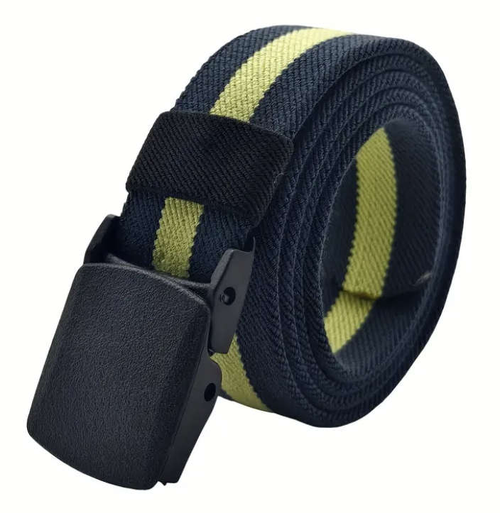 ***GOLF*** Striped Canvas Trendy Belt 130cm