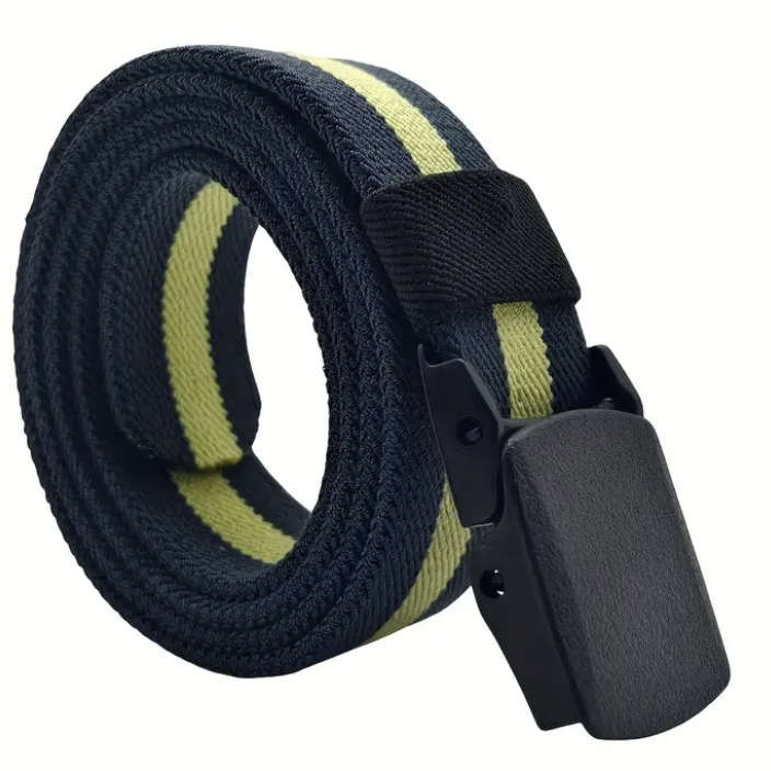 ***GOLF*** Striped Canvas Trendy Belt 130cm