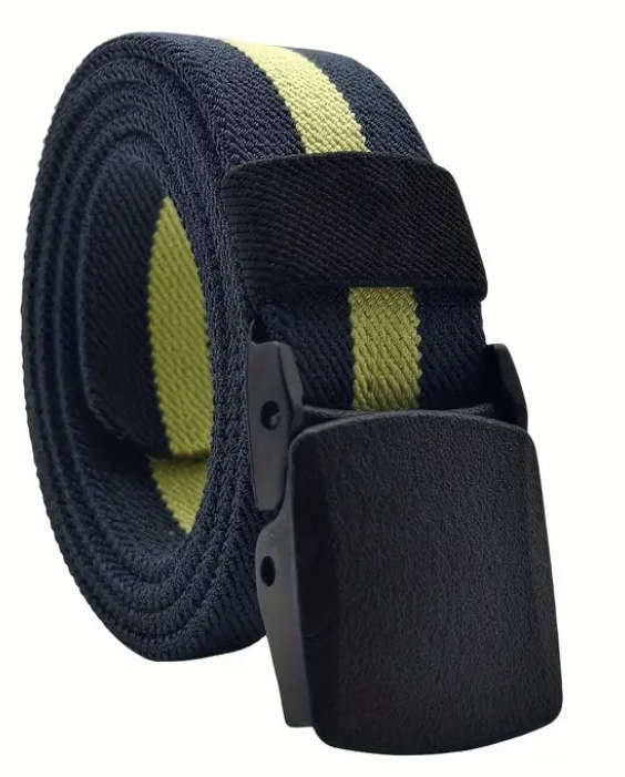 ***GOLF*** Striped Canvas Trendy Belt 130cm