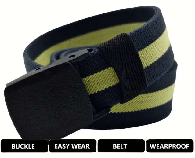 ***GOLF*** Striped Canvas Trendy Belt 130cm