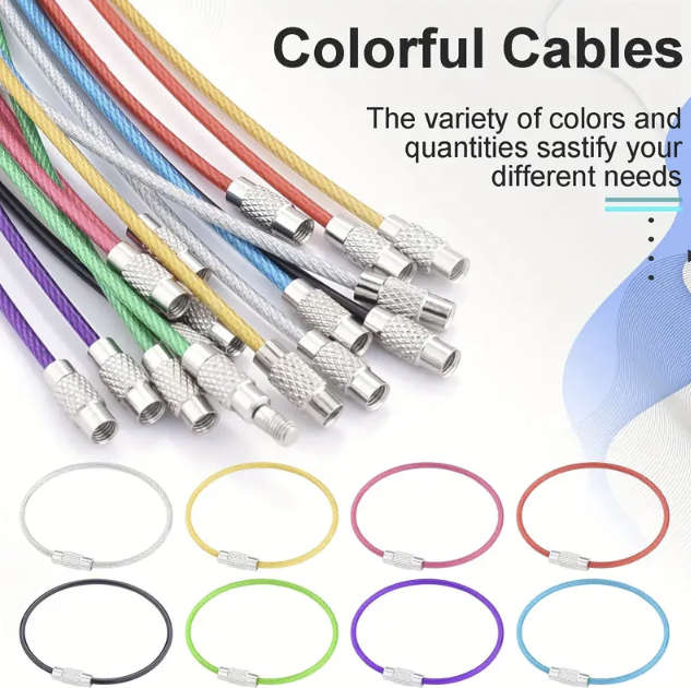 10pcs / 1 pack Stainless Steel Multi-purpose Cable Wire (Multi-colour pack)