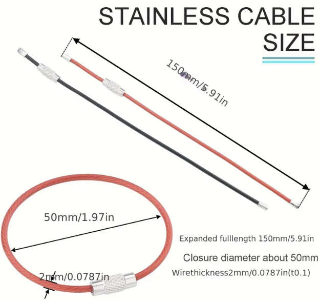 10pcs / 1 pack Stainless Steel Multi-purpose Cable Wire (Multi-colour pack)