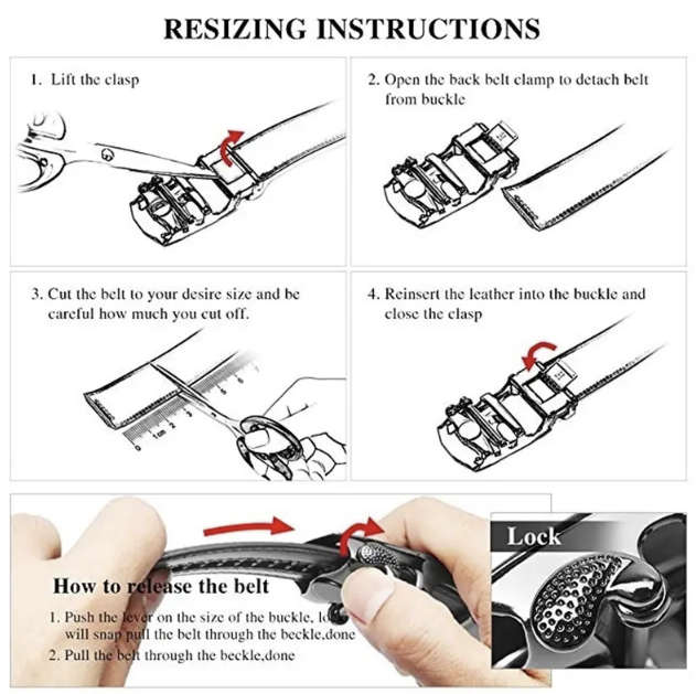 ***GOLF*** Black PU Leather 160cm - 170cm Adjustable Belt