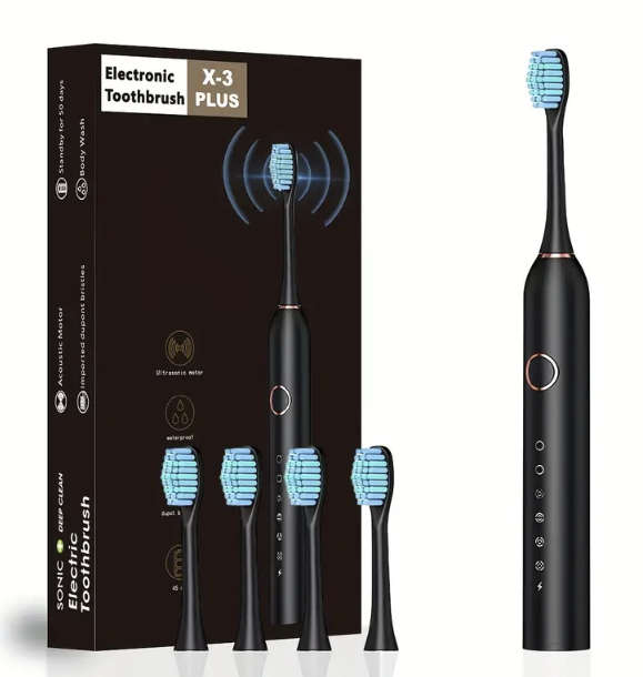 6 Cleaning Mode Electric Toothbrush (Black)