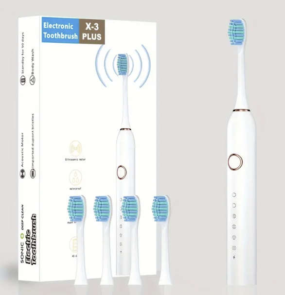 6 Cleaning Mode Electric Toothbrush (Black)