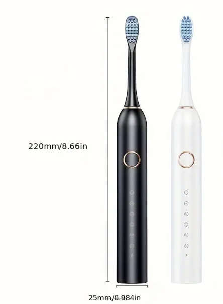 6 Cleaning Mode Electric Toothbrush (Black)